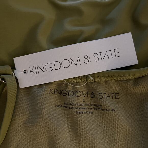 Swimsuit Traditional Style Classic One Piece in Sage Green Size Large - Picture 9 of 9